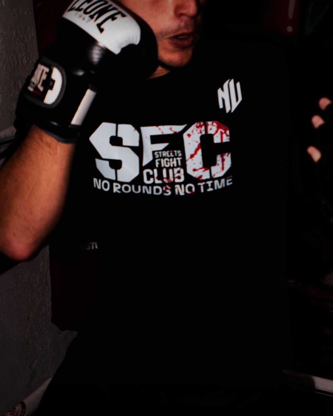 CAMISETA "NO ROUNDS NO TIME" BLOOD/NEGRA