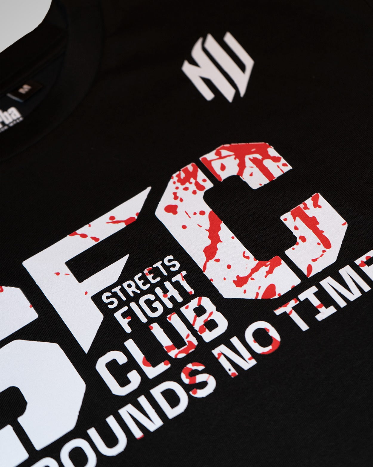 CAMISETA "NO ROUNDS NO TIME" BLOOD/NEGRA