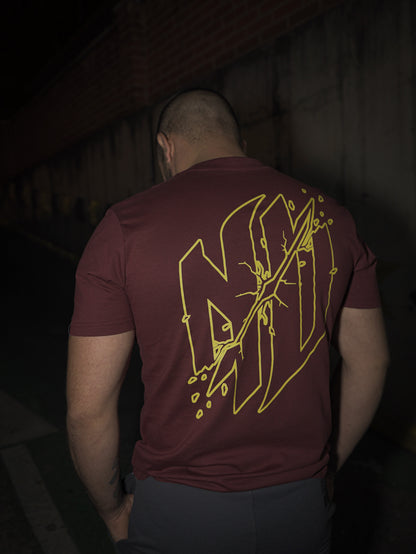 CAMISETA "BLOODY" GRANATE + CAMISETA "BALACLAVA" BLANCA/AZUL