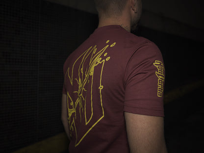 CAMISETA "BLOODY" GRANATE