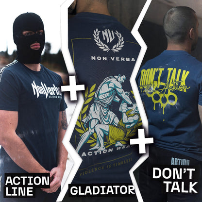BLUE PACK "ACTION LINE + GLADIATOR + DON'T TALK AZUL"