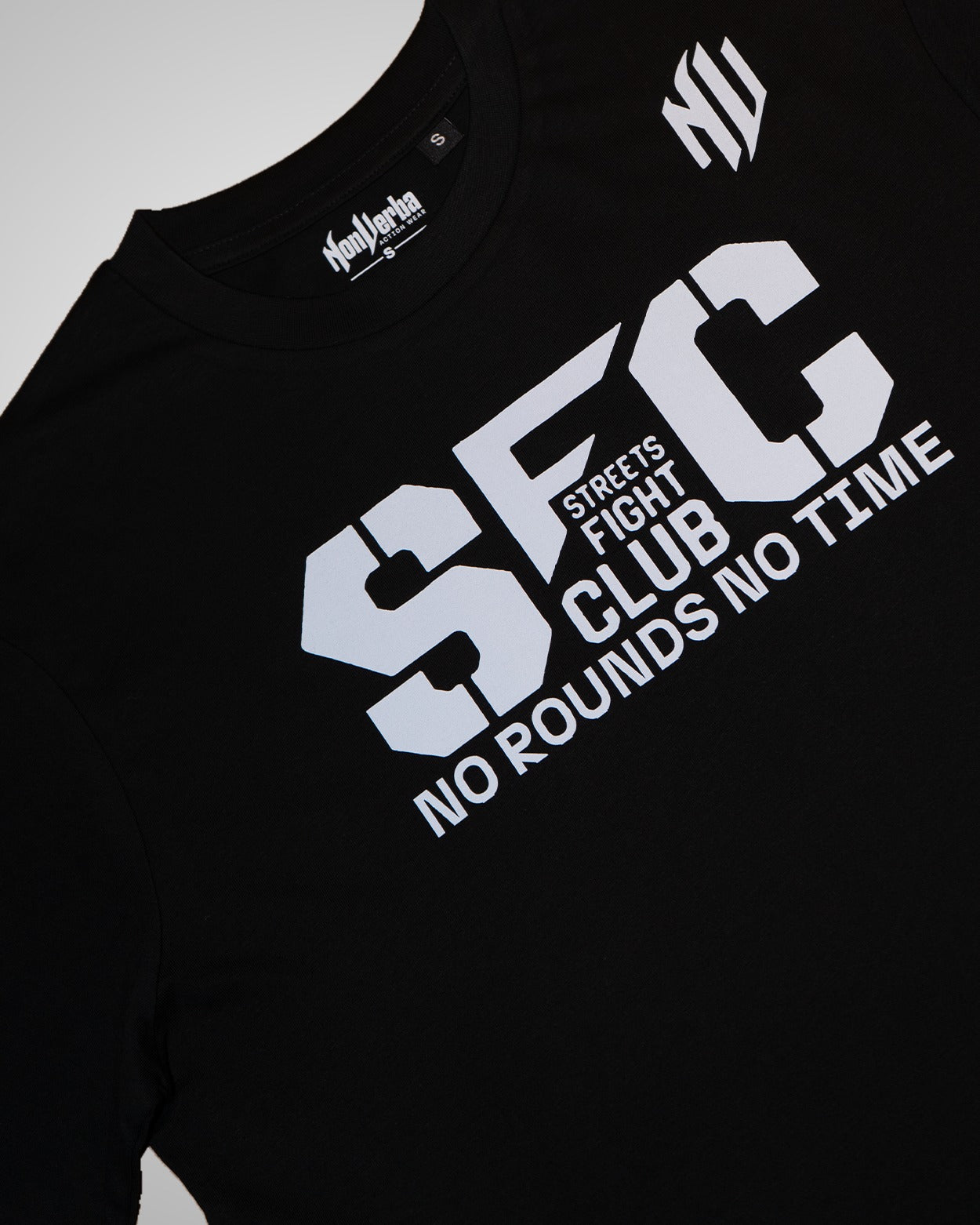 CAMISETA "NO ROUNDS NO TIME" NEGRA