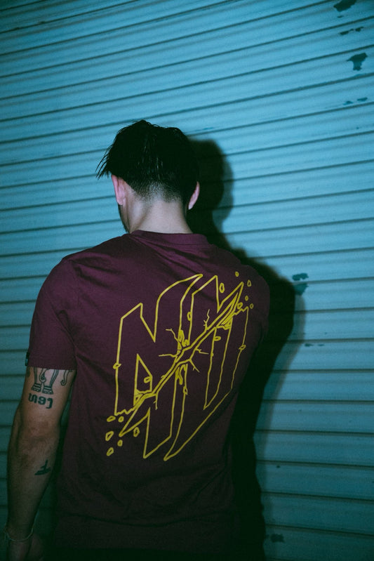 CAMISETA "BLOODY" GRANATE